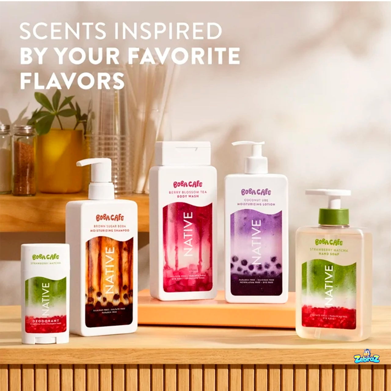 Native Body Wash, Limited Edition Brown Sugar Boba, Sulfate Free Body Wash for Women & Men, Boba Café, 18 fl - Pack Of 02