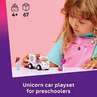 Thumbnail for LEGO Friends Unicorn Cake Delivery Car Building Toy for Girls & Boys - Pretend Play Set for Preschool Kids, Ages 4+ - W/Paisley & Leo Minidolls & Accessories - Gift Idea for Birthdays - 42675