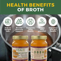 Thumbnail for Healo Foods Heritage Chicken Bone Broth - Rich in Natural Collagen & Protein - Gluten-Free, Non-GMO, Premium* Sipping Bone Broth - Pasture-Raised | Regeneratively Sourced | Better than Organic- 14 fl. oz (Pack of 6)
