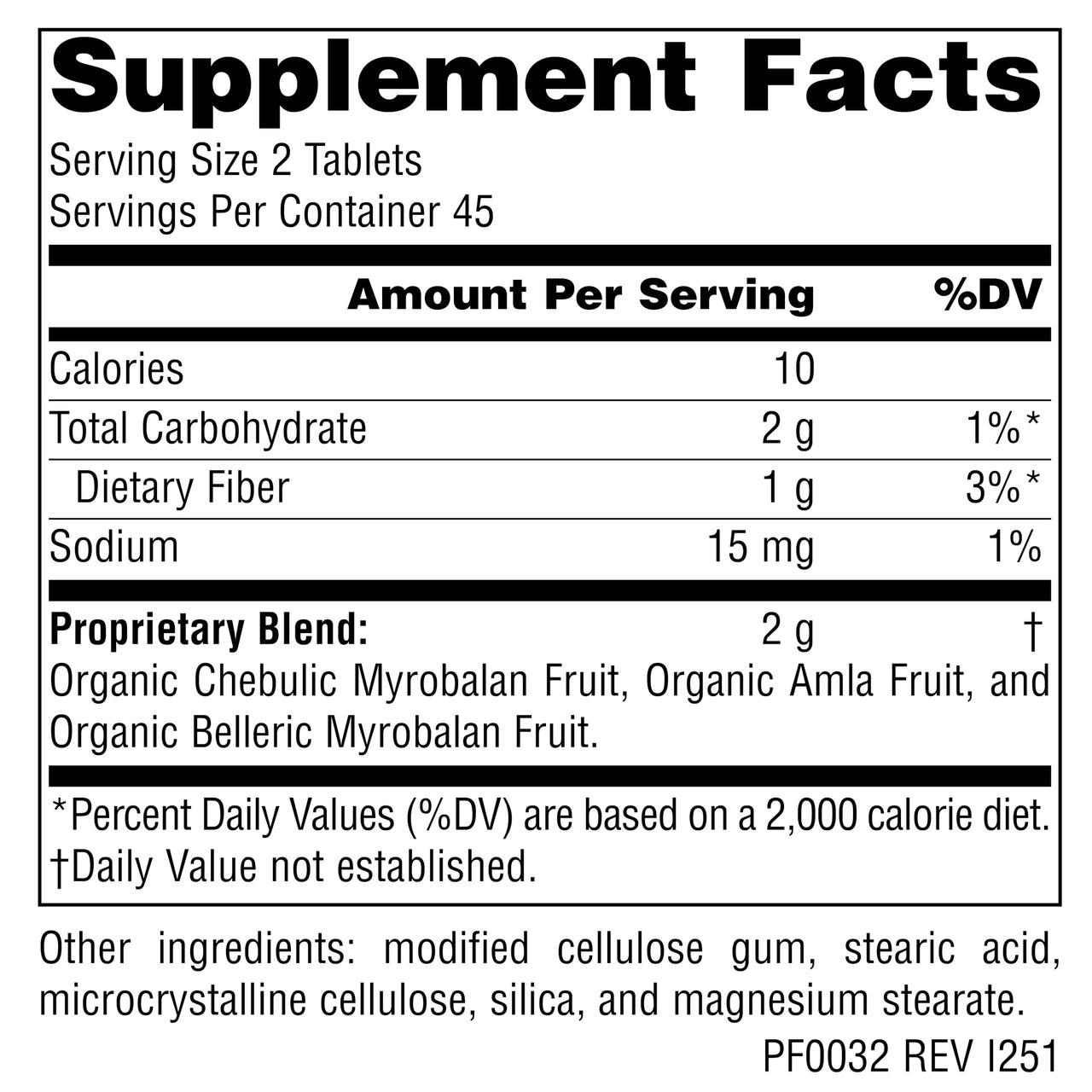 Planetary Herbals Triphala 1000mg - 90 Tablets