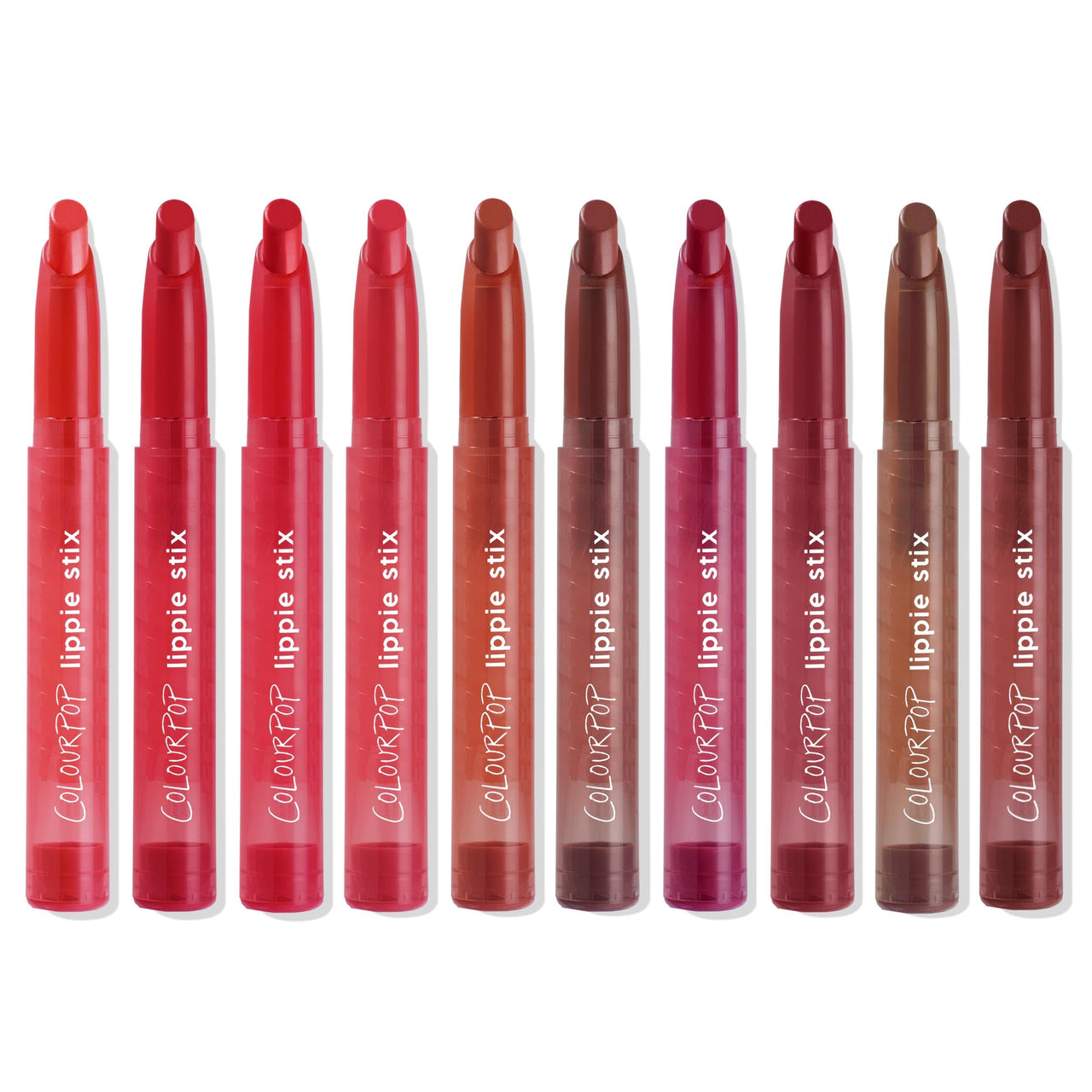 ColourPop Lippie Stix Vault - 10 Bold Red Lipsticks with a Long-Lasting Formula - Ultra-Pigmented Matte Lipstick with Vitamin E & Shea Butter for All Day Moisture - Hot in Here (0.04 oz)