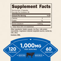 Thumbnail for Nutricost Colostrum 1000mg, 120 Capsules - Gluten Free & GMO Free, 60 Servings