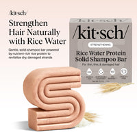 Thumbnail for Kitsch Rice Water Shampoo Bar for Hair Growth – Strengthening Hair Shampoo for Men and Women – Reduce Breakage, Boosts Shine – Paraben, Silicone & Sulfate-Free, Vegan Hair Care - 3.2 oz