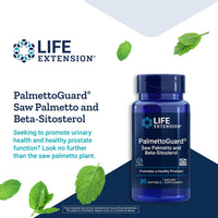 Thumbnail for Life Extension PalmettoGuard Saw Palmetto & Beta-Sitosterol – Supports Healthy Prostate Function & Hormone Metabolism Health – Supplements for Men - Gluten-Free, Non-GMO – 30 softgels