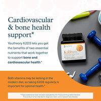 Thumbnail for Youtheory K2D3 - Bone & Heart Health Support - Combines Vitamin D3 & Vitamin K2 - Dairy, Soy & Gluten Free - 60 Vegetarian Capsules