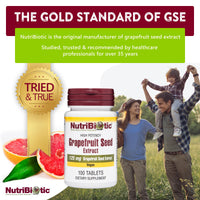 Thumbnail for NutriBiotic – Grapefruit Seed Extract Tablets 125mg, 100 Count | Premium Grade GSE with Bioflavonoids | Potent Immune & Overall Health Support | Easy to Swallow | Vegan, Gluten Free, Non-GMO