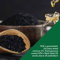 Thumbnail for Health Thru Nutrition Black Seed Oil 500mg 100 Softgels | High Potency 2% Thymoquinone | 3rd Party Tested | Pure Cold Pressed | Organically Grown | Non-GMO, Gluten Free, Soy Free