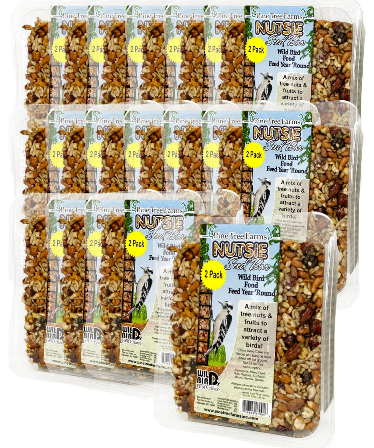 Pine Tree Farms Nutsie Seed Bars, 16 oz., Pack of 16
