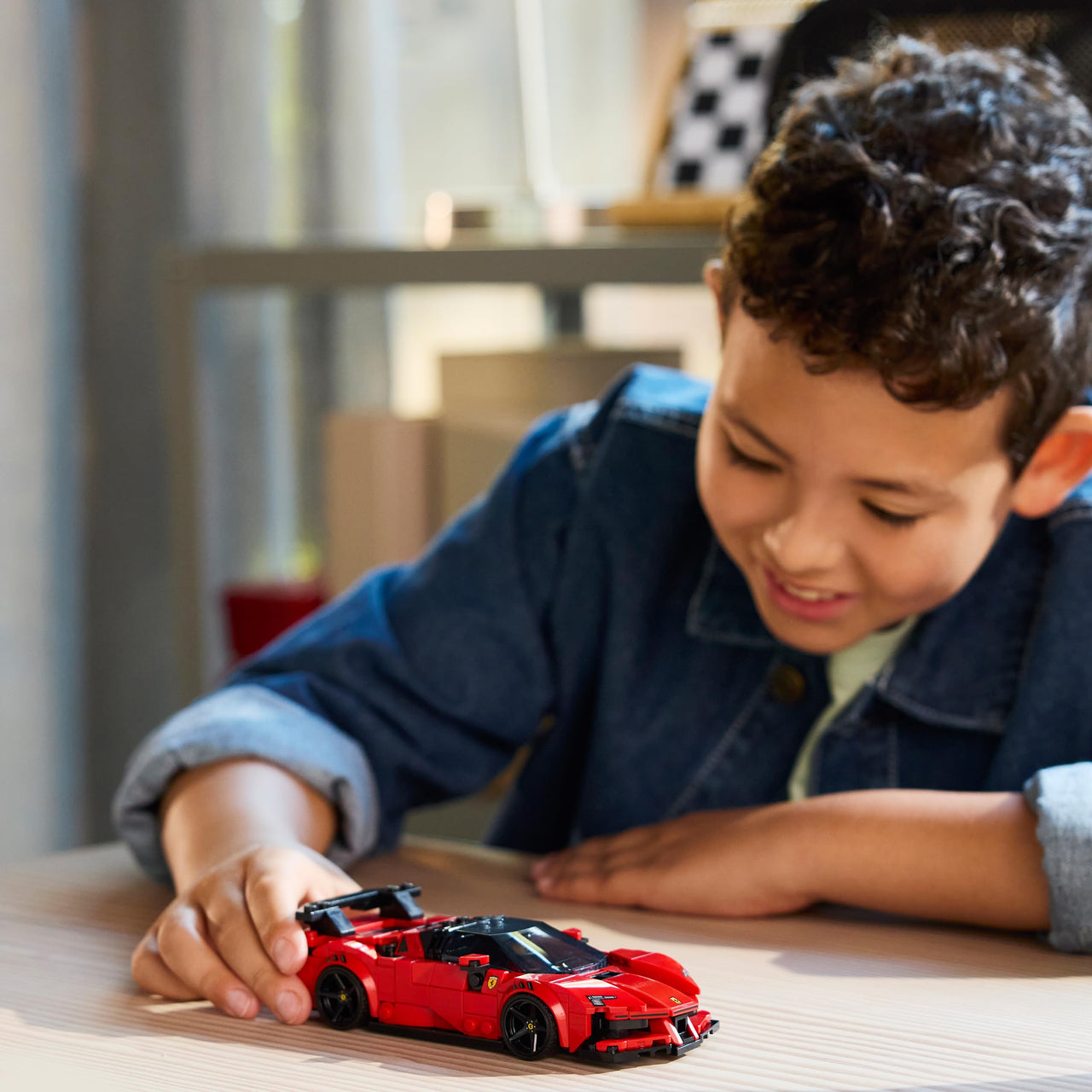 Lego 77254 Speed Champion Ferrari SF90 XX Stradale Sports Car Toy Birthday Present Blocks Boys Girls Children 9 Years Old 10 Years Old 11 Years Old Elementary School Vehicle Mini Car Interior Stylish