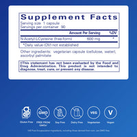 Thumbnail for Pure Encapsulations NAC 600 mg - N-Acetyl Cysteine NAC Supplement for Lung Health & Immune Support, Liver Support & Antioxidants* - with Freeform N-Acetyl-L-Cysteine - 90 Capsules