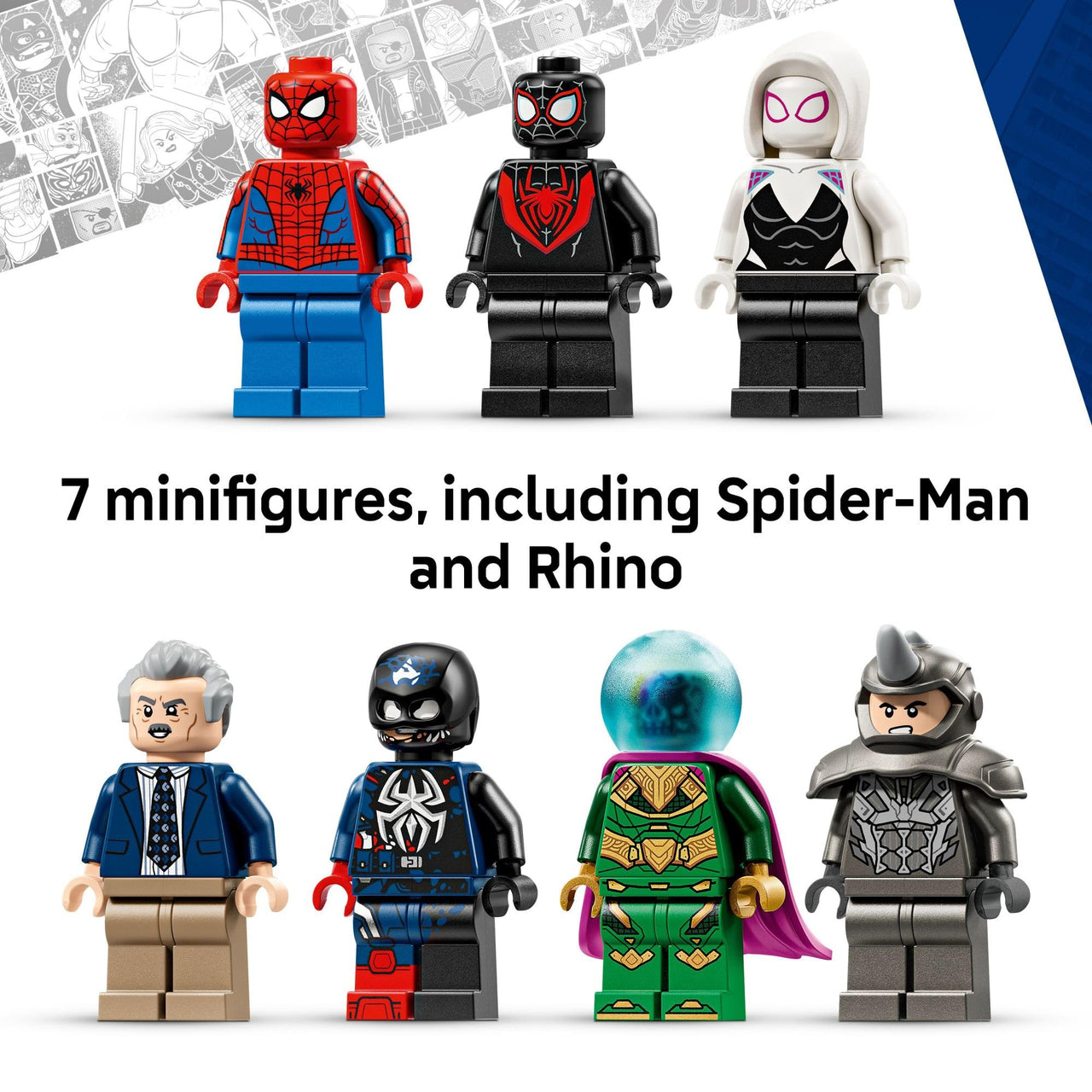 LEGO Marvel Spider-Man vs. Mysterio: The Daily Bugle Building Toy - Pretend Play Set with 7 Minifigures & Rhino Mech - Super Hero Toy for Boys & Girls, Ages 10+ - Gift Idea for Birthdays - 76342