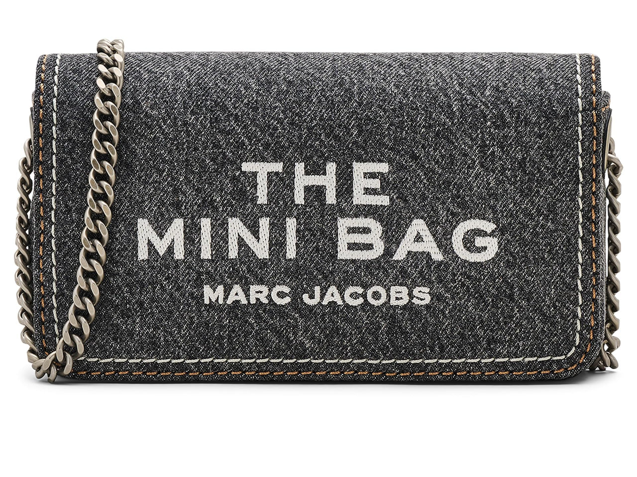 Marc Jacobs Womens The Denim Chain Mini Bag Black Wash Onesize