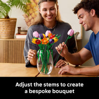 Thumbnail for LEGO Botanicals Tulip Bouquet Building Set for Adults - Gift for Birthdays - Bedroom, Book Shelf & Office Decor for Women & Men, Ages 18+ - Artificial Flowers Crafting Kit - 11501