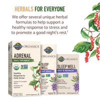 Thumbnail for Garden of Life Organics Sleep Well Rest & Refresh 30 Tablets, Lemon Balm, Green Tea Extract L-Theanine, Valerian Root, Chamomile, Probiotics-Organic Non-GMO Vegan Gluten Free Herbal Supplement