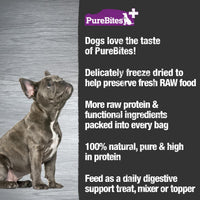 Thumbnail for PureBites+ Gut & Digestion Freeze Dried Dog Treats, 5 Ingredients, Made in USA, 3oz