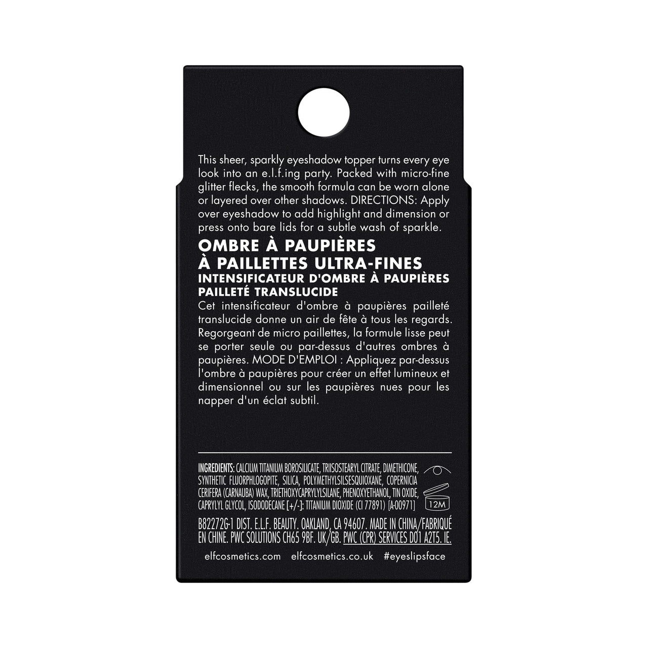 e.l.f. Fine As Fleck Glitter Eyeshadow, Long-Lasting Sheer Eye Makeup With A Shimmer Finish, Soft, Smooth Formula, Vegan & Cruelty-Free, Certified Platinum