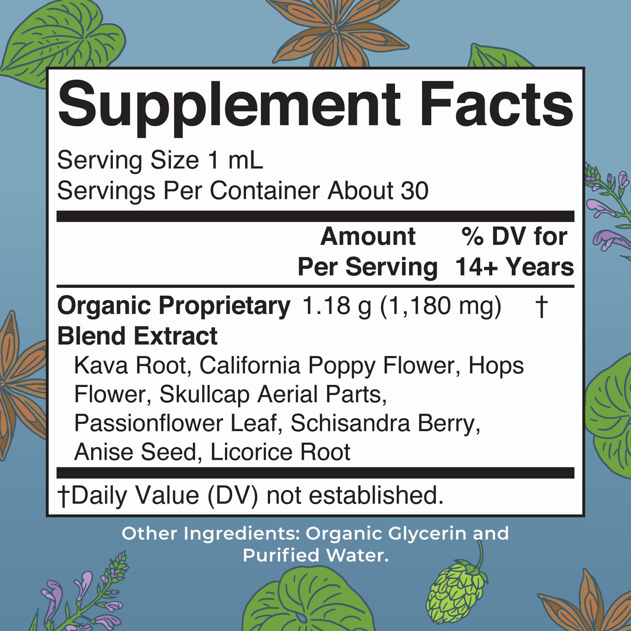 MaryRuth Organics, Herbal Supplement Drop, Calmness & Relaxation, Pack of 1, USDA Kava Root, Sugar/Gluten Free, Support Sleep, Calm & Stress Relief, Vegan, Non-GMO, 30 Servings