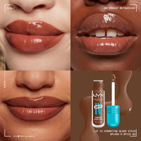 Thumbnail for NYX PROFESSIONAL MAKEUP Lip IV Hydrating Glossy Lip Stain, Long-Lasting, Tinted, Vegan Formula with 12 HR Hydration - Splash N Spice (Brown)