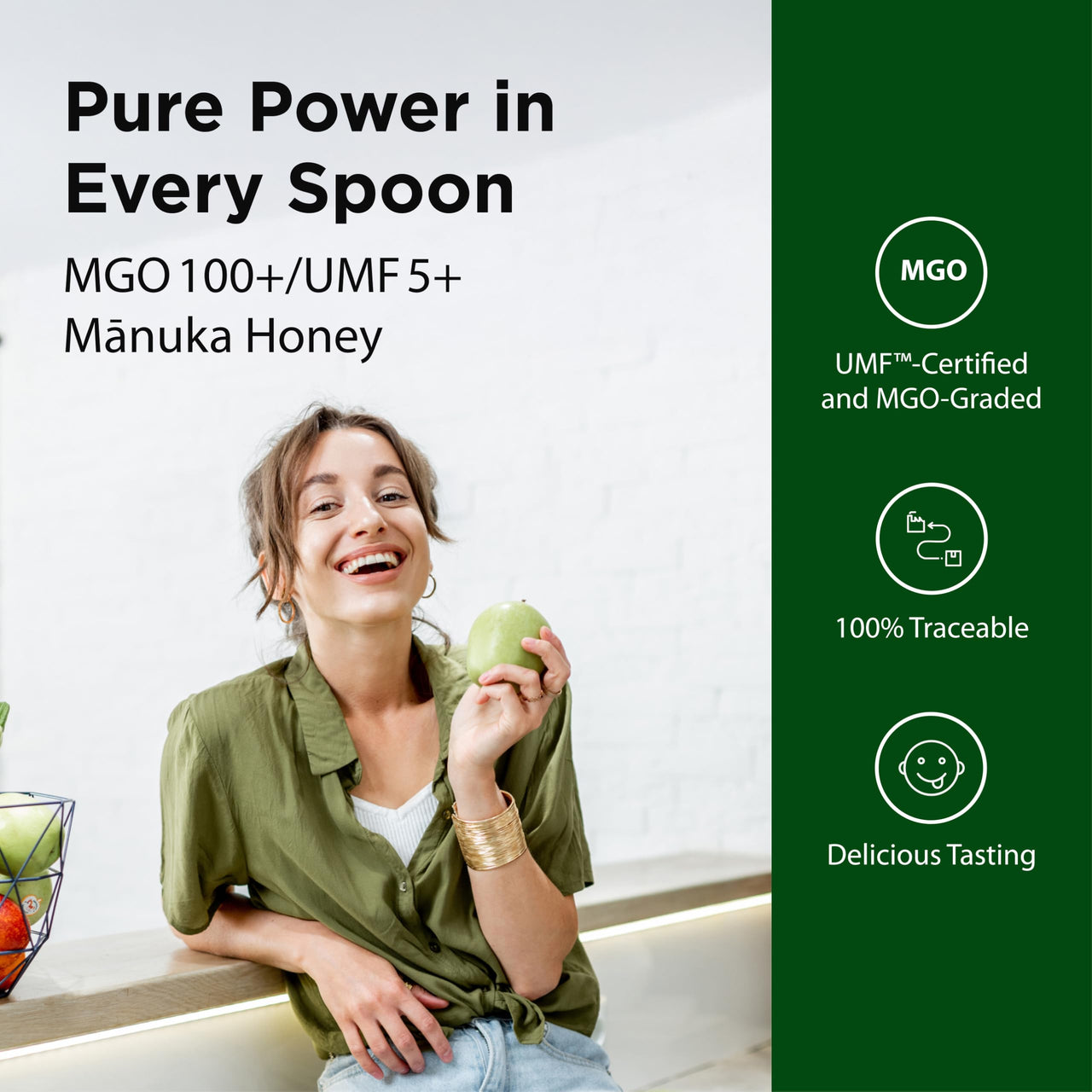 Flora - M?nuka Honey MGO 100+/5+ UMF, New Zealand Honey, 100% Traceable MGO,Natural Healing, Sore Throat Relief, Aids Digestion, 8.8-oz. Jar