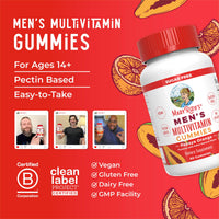 Thumbnail for MaryRuth's Multivitamin Gummies for Men | Vitamin A, C, D, E, B6, B12, Biotin, Zinc | Energy Metabolism | Immunity | Bone Health | Cellular Health | Vegan | Non-GMO | Gluten & Sugar Free | 60 Count