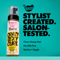 Thumbnail for The Doux Curl Cream & Setting Mousse for Curly Hair CRAZYSEXYCURL Honey Foam for Heatless Curls Overnight, Frizz Control, Shine & Moisture – Curly Hair Styling Product with Aloe & Silk Amino Acids