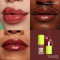 Thumbnail for NYX PROFESSIONAL MAKEUP Fat Oil Lip Drip, Moisturizing Lip Oil Gloss, Vegan Tinted Formula, Up to 12 HR Hydration - Inside Scoop (Plum Brown)