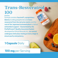 Thumbnail for Doctors Best Trans-Resveratrol 100, Resveratrol with Red Wine Polyphenol (ResVinol), Non-GMO, Gluten Free, Soy Free, Vegan 60 Veggie Caps