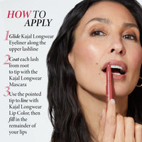 Thumbnail for LAURA GELLER NEW YORK The Kajal Collection 3pc Makeup Set (02 Black Mascara, Deep Black Eyeliner, Dahlia Lip Color)