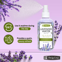 Thumbnail for De La Cruz Lavender Water Body Mist - Lavender Spray body mist With Pure Lavender Essential Oil 8 fl oz (236 mL)