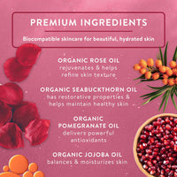 Thumbnail for Badger Rose Body Oil, 100% Organic Rose Scented Body Oil, All Natural Body Moisturizer, Organic Jojoba & Rose Oils Soothe Dry Skin, 4 fl oz Glass Bottle