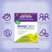 Thumbnail for Boiron SleepCalm Sleep Aid for Deep, Relaxing, Restful Nighttime Sleep - Melatonin-Free and Non Habit-Forming - 60 Count