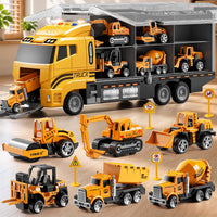 Thumbnail for XINNOVEL Carrier Truck Toddlers Toys for 3 4 5 6 7 Years Old Boys, Toy Truck Transport Car & Die-Cast Car and Play Mat, Construction Toys Birthday Gifts for Kids 3 4 5 6 7 8+ Years Old Boys Girls
