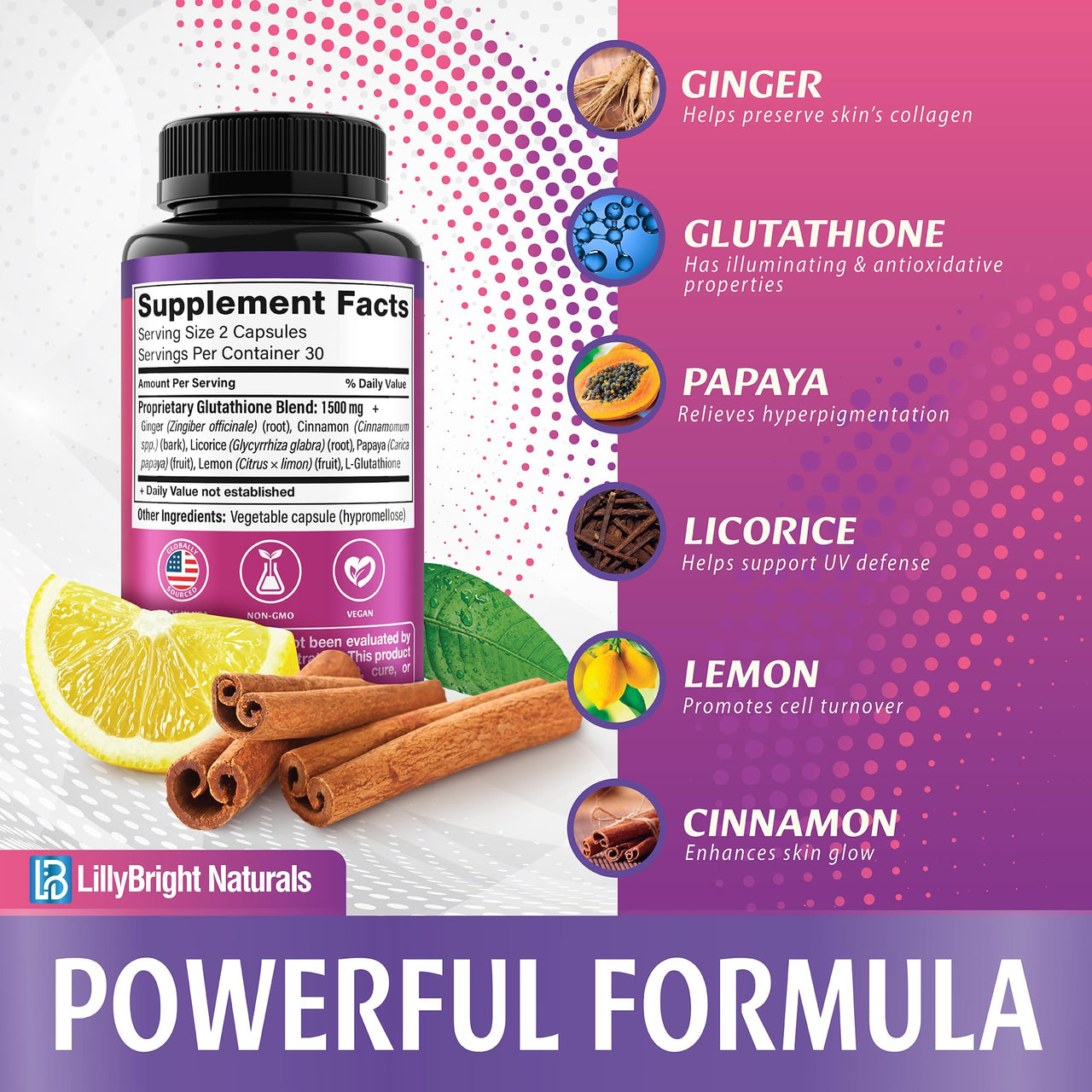 Buy Glutathione Capsules - 1,500mcg L-Glutathione Supplement with Vitamin C  - Skin Tone Enhancer - Targets Dark Spots & Acne Marks - Antioxidant  Supplement for Beauty & Health Support - 60 Skin Pills Online