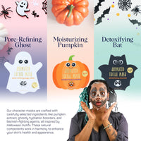 Thumbnail for SpaLife Facial Mask Sheet Bundle - Pumpkin, Ghost, Bat - Halloween Character Mask Bundle - Face Masks for Skin Care - Moisturizing Sheet Face Masks - Skincare Pack for Women - Spa Beauty Masks