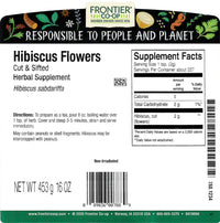 Thumbnail for Frontier Co-op Hibiscus Flowers, Cut & Sifted, Kosher | 1 lb. Bulk Bag | Hibiscus sabdariffa L.