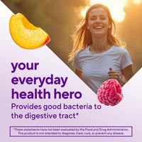 Thumbnail for vitafusion Probiotic Gummy Supplements, Raspberry, Peach and Mango Flavors, Probiotic Nutritional Supplements With 5 Billion CFUs, 35 Day Supply, 70 Count