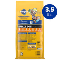Thumbnail for Pedigree Complete Nutrition Adult Small Dog Dry Dog Food, Roasted Chicken, Rice & Vegetable Flavor, 3.5 lb. Bag