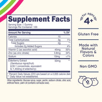 Thumbnail for Nutricost Kids Elderberry Gummies (50mg) with Zinc & Vitamin C 120 Gummies - Gluten Free, No Corn Syrup