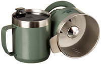 Thumbnail for STANLEY Perfect Brew Pour Over Set | 12 oz Camp Mug with Lid Included | Drip Coffee Maker with Reusable Filter | Insulated Stainless Steel | BPA-Free | Hammertone Green