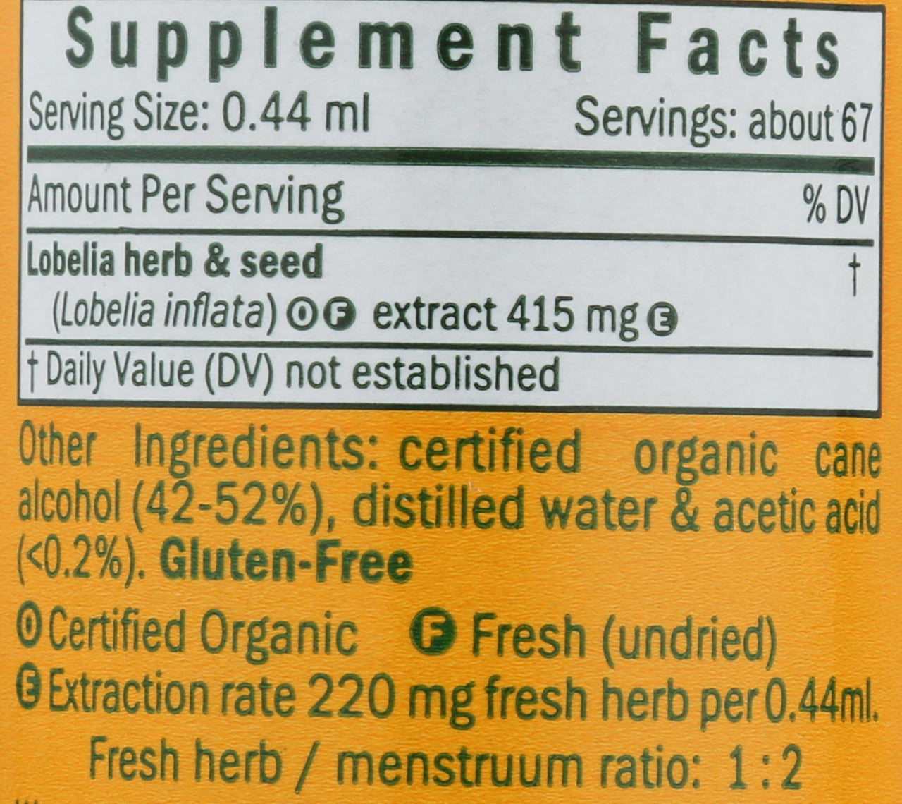 Herb Pharm Certified Organic Lobelia Liquid Extract for Musculoskeletal System Support - 1 Ounce (DLOBEL01)