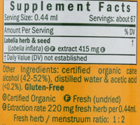 Thumbnail for Herb Pharm Certified Organic Lobelia Liquid Extract for Musculoskeletal System Support - 1 Ounce (DLOBEL01)