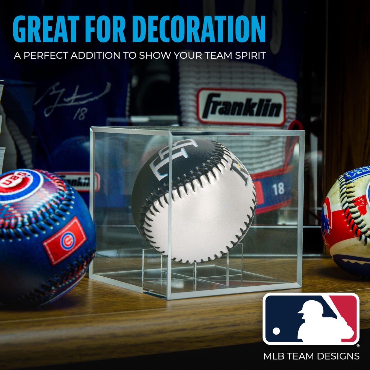 Franklin Sports Tampa Bay Rays MLB Team Baseball - MLB Team Logo Soft Baseballs - Toy Baseball for Kids - Great Decoration for Desks and Office