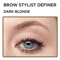 Thumbnail for L'Oreal Paris Makeup Brow Stylist Definer Waterproof Eyebrow Pencil, Ultra-Fine Mechanical Pencil, Draws Tiny Brow Hairs and Fills in Sparse Areas and Gaps, Dark Blonde, 0.003 Ounce (Pack of 1)