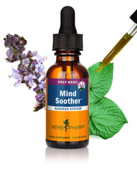 Thumbnail for Herb Pharm Mind Soother: Holy Basil: Liquid Kava Supplement to Support Calm & Relaxation, Stabilizing Support for Nervous System, Made with Noble Kava & Lavender Flower, Vegan, Gluten-Free, 1 oz*