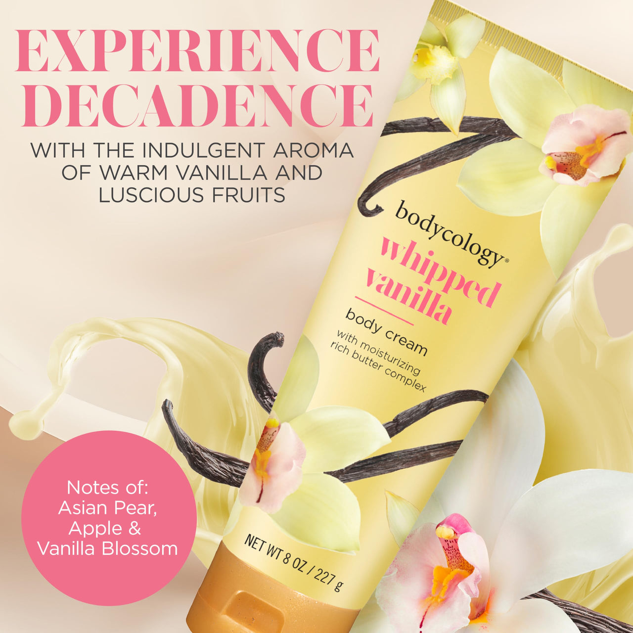 Bodycology Shea Butter Body Cream, Whipped Vanilla, 8 oz