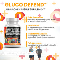 Thumbnail for Clean Nutraceuticals Ceylon Cinnamon Capsules + Berberine Turmeric Apple Cider Vinegar Ginseng Bitter Melon Gymnema Milk Thistle Fenugreek Supplement Pills Powder for Men & Women