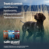 Thumbnail for SAFE-GUARD (fenbendazole) Canine Dewormer for Dogs, 2gm pouch (ea. pouch treats 20lbs.), Blue, 0.07 Ounce (Pack of 3) (033576/001-033576)