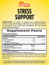 Thumbnail for Sundance Stress Support Gummies | with GABA and Lemon Balm | Lemon Strawberry Flavor | 32 Count | Non-GMO & Gluten Free