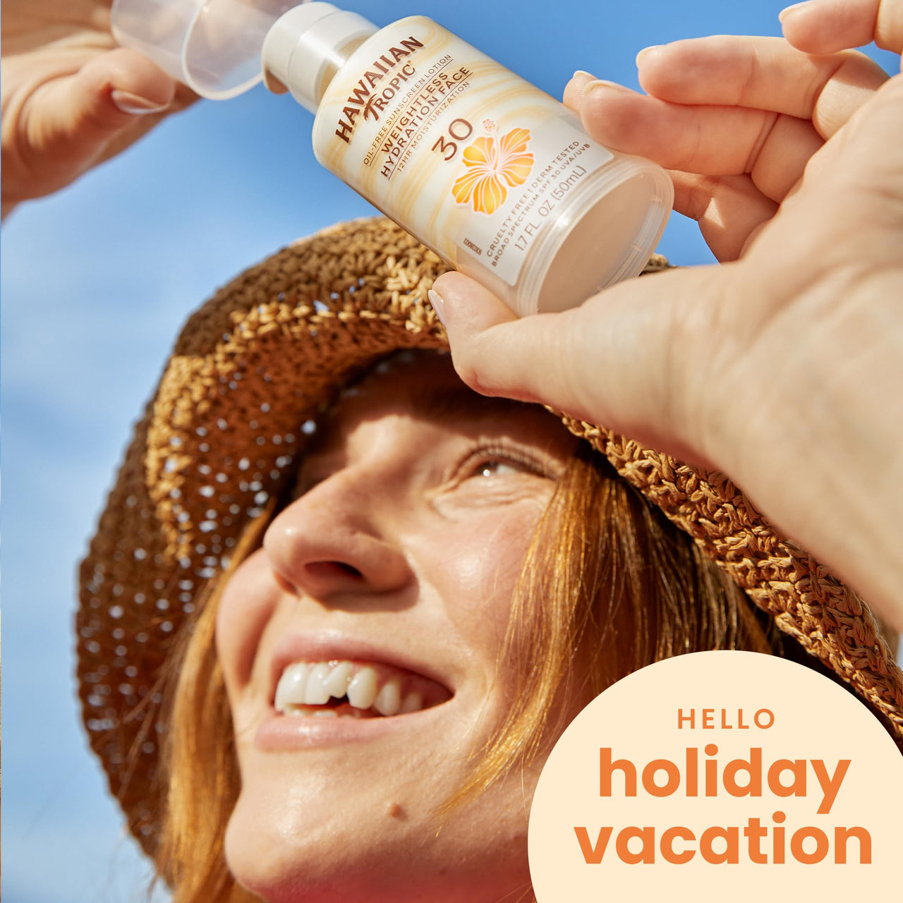 Hawaiian Tropic Weightless Hydration Lotion Sunscreen for Face SPF 30, 1.7oz | Travel Size Sunscreen Lotion, Beach Essentials, Sun Protection, Travel Sunblock Face, Summer Essentials, 1.7 fl oz