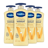 Thumbnail for Vaseline Intensive Care Body Lotion Nourishing Moisture 4 Count for Dry Skin, with Ultra-Hydrating Lipids + Pure Oat Extract 20.3 oz